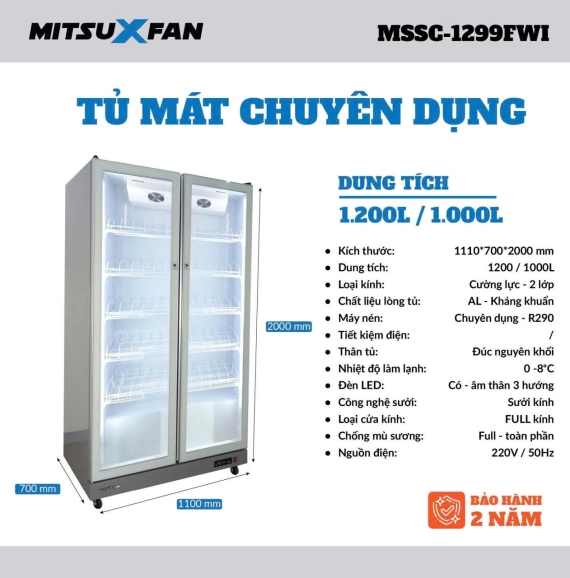 Tủ Đông Tủ Mát Mitsufan Chính Hãng - Giá tốt bảo hành uy tín